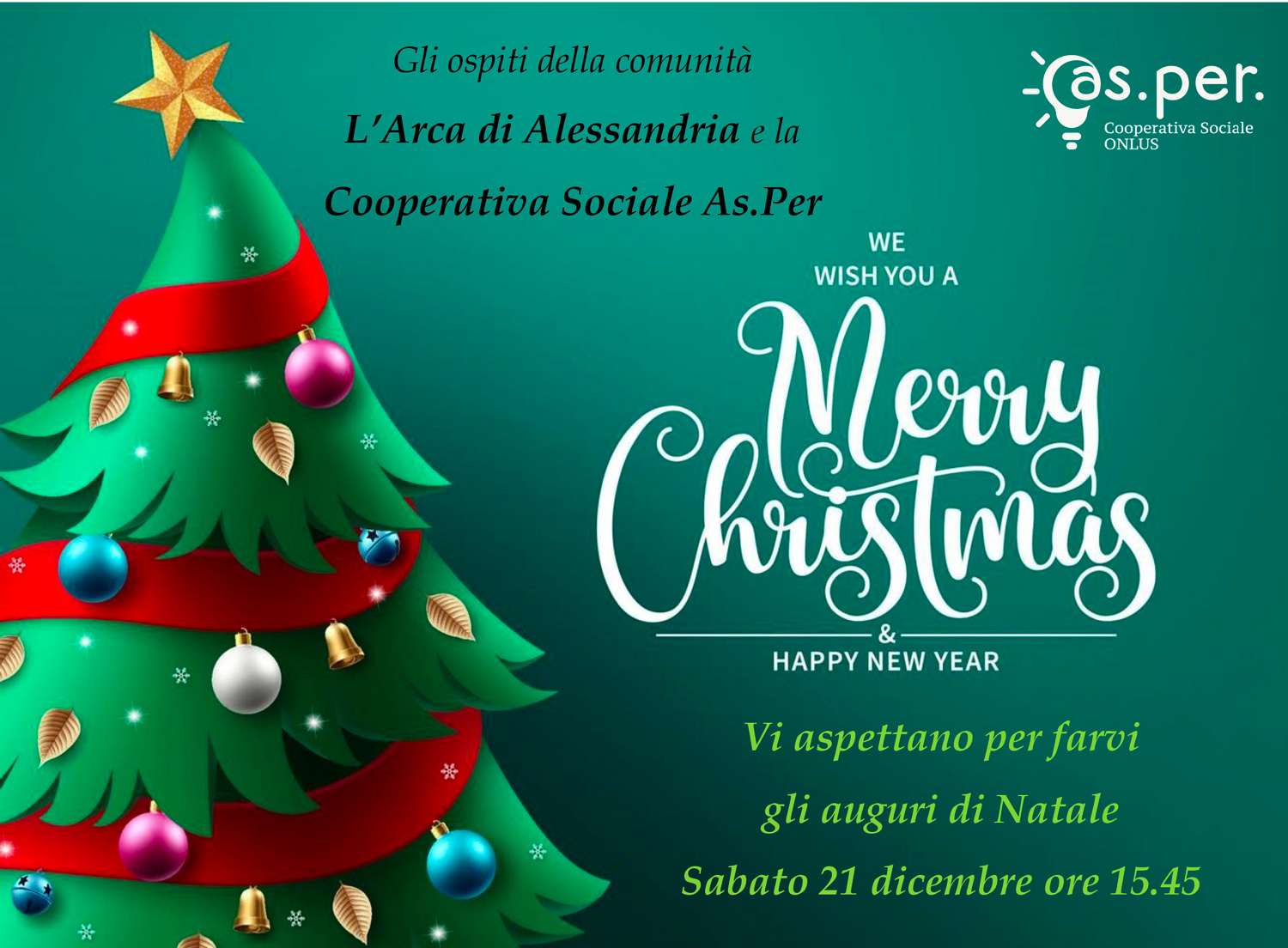 Invito sabato 21 dicembre ore 15.45